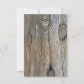 Invitation RSVP Carved Wood Heart (Dos)