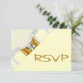 Invitation RSVP chapiteau doré (Debout devant)