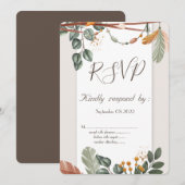 Invitation RSVP Chic Boho (Devant / Derrière)