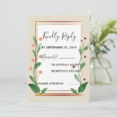 Invitation RSVP classique et élégant (Debout devant)
