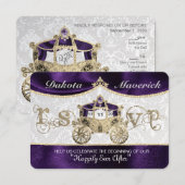 Invitation RSVP Conte de Fée Royal (Devant / Derrière)