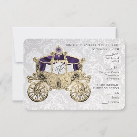 Invitation RSVP Conte de Fée Royal (Dos)
