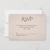 Invitation RSVP-corde pour toujours avec des fleurs (Dos)