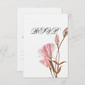 Invitation RSVP de Lune rose (Devant / Derrière)