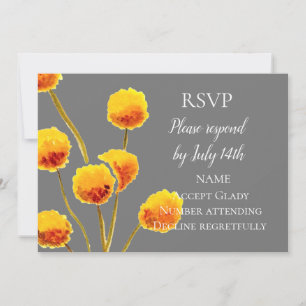 Invitation RSVP de mariage aquarelle de fleurs sauvages austr