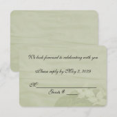 Invitation RSVP de mariage Cornouiller (Devant / Derrière)