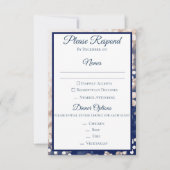 Invitation RSVP de mariage d'automne - Champagne et Nuit (Devant)