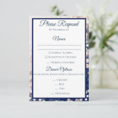 Invitation RSVP de mariage d'automne - Champagne et Nuit (Debout devant)