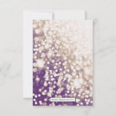 Invitation RSVP de mariage d'automne - Champagne et prune (Dos)