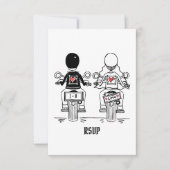 Invitation RSVP de mariage de moto pour (Devant)