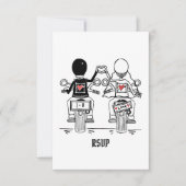 Invitation RSVP de mariage de moto pour (Devant)