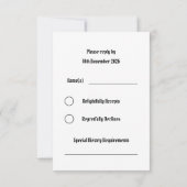 Invitation RSVP de mariage de moto pour (Dos)