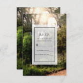 Invitation RSVP de mariage Floral de la forêt enchantée de ch (Devant / Derrière)