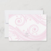 Invitation RSVP de mariage Magenta Classique Scroll Fleurir (Dos)