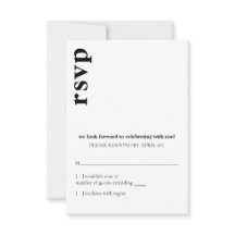 RSVP de mariage moderne de Carson