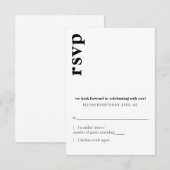 Invitation RSVP de mariage moderne de Carson (Devant / Derrière)