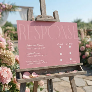 Invitation RSVP de mariage moderne Married at Last