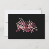 Invitation RSVP de mariage Rose Poussiéreux Bourgo (Dos)