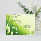 Invitation RSVP de réception de mariage au Lys de la Vallée (Debout devant)