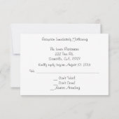 Invitation RSVP de réception de mariage au Lys de la Vallée (Dos)