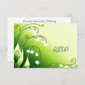 Invitation RSVP de réception de mariage au Lys de la Vallée (Devant / Derrière)