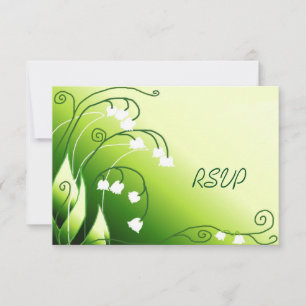 Invitation RSVP de réception de mariage Lily Of The Valley