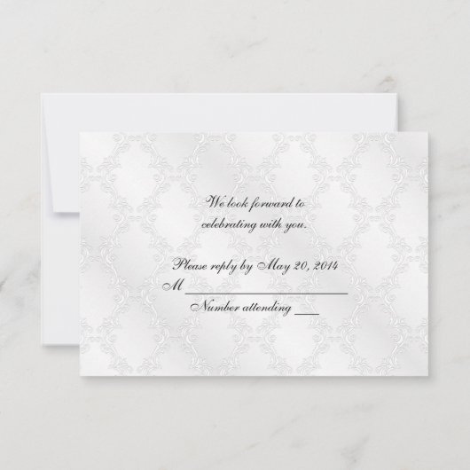 Invitation RSVP des mariés (Dos)