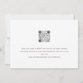 Invitation RSVP du code QR | Modern Trois Mariage photo (Dos)