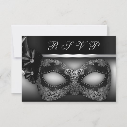 Invitation RSVP du parti Masquerade (Devant)