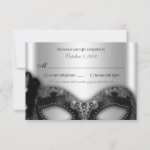 Invitation RSVP du parti Masquerade (Dos)