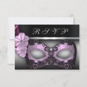 Invitation RSVP du parti Masquerade (Devant)