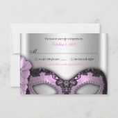 Invitation RSVP du parti Masquerade (Dos)