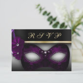 Invitation RSVP du parti Masquerade (Debout devant)