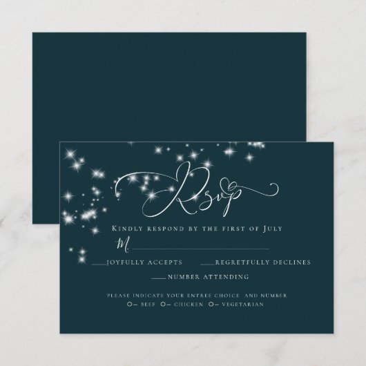 Invitation RSVP | Elégant Arbor floral de bois flotté de plag (Devant / Derrière)