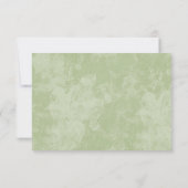 Invitation RSVP en relief floral vert (Dos)