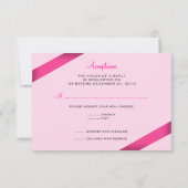 Invitation RSVP en ruban rose (Dos)