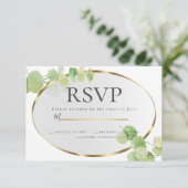 Invitation RSVP | Eucalyptus du printemps moderne (Debout devant)