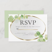 Invitation RSVP | Eucalyptus du printemps moderne (Devant / Derrière)