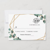 Invitation RSVP Eucalyptus Simple Végétal (Devant)