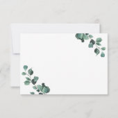 Invitation RSVP Eucalyptus Simple Végétal (Dos)