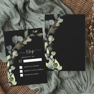 Invitation RSVP Eucalyptus Vert Succulent Élégant