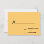 Invitation RSVP Fleur Orange (Dos)