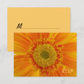 Invitation RSVP Fleur Orange (Devant / Derrière)