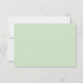Invitation RSVP Fleurs de mariage blanc Hydrangea vert menthe (Dos)