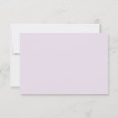 Invitation RSVP Fleurs de mariage Lilas et hydrangeas blancs (Dos)