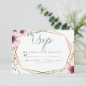 Invitation RSVP | Fleurs de printemps fraîches et feuillage (Debout devant)