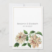 Invitation RSVP floral vert blanc (Dos)