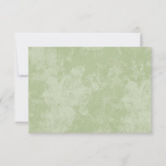 Invitation RSVP floral vert en relief (Dos)
