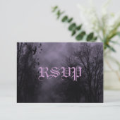 Invitation RSVP Hauné Sky Purple Mist (Debout devant)
