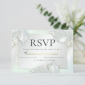 Invitation RSVP | Honeydew Green Pearl Shimmer (Debout devant)